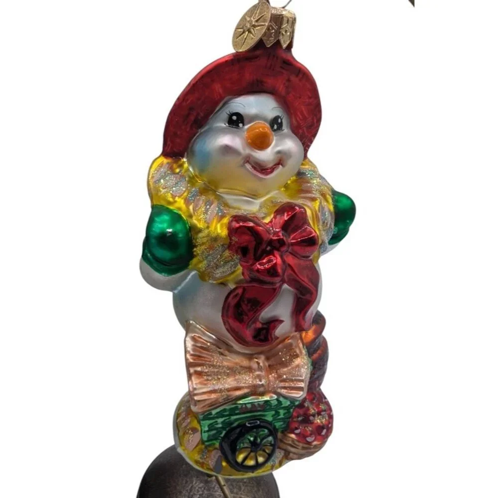 Christopher Radko Christmas Ornament Farmer Frost Snowman